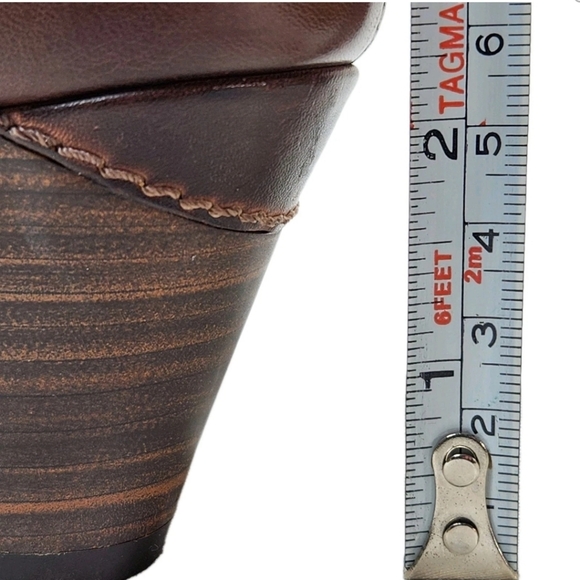 PIKOLINOS Lace-Up Oxford Heels Sz 39/8.5 Soft Tan Leather Pumps Made in Spain - Picture 15 of 15